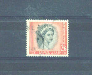 RHODESIA AND NYASALAND -  1954 Elizabeth II 2s6d FU - Rhodesia & Nyasaland (1954-1963)