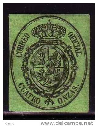 Edifil 37* Servicio Oficial 4 Onzas De 1855 Nuevo Catalogo 5,5 Eur - Neufs