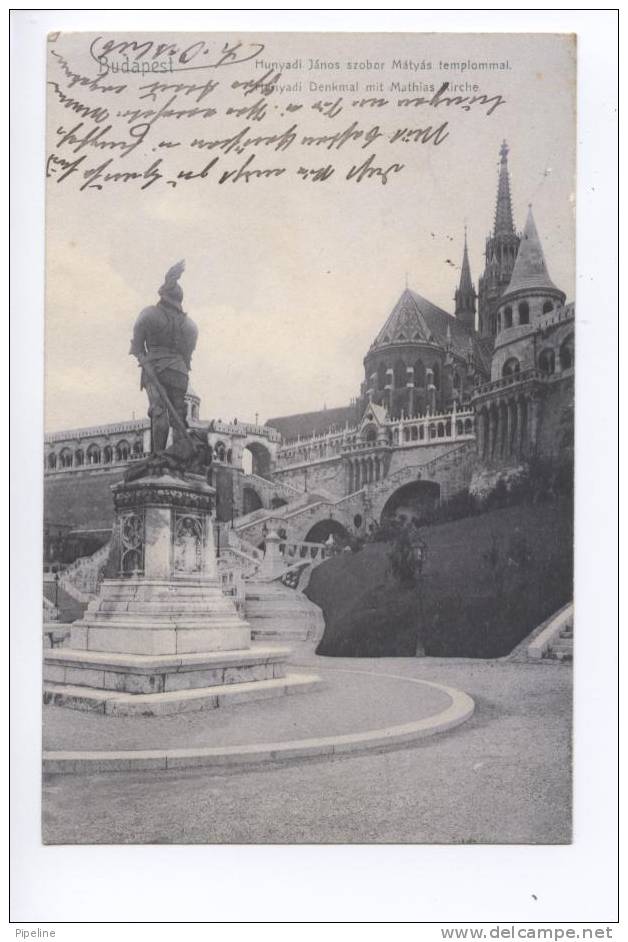 Hungary Postcard Budapest Hunyadi And Mathias Church CSOR 16-10-1910 - Hungary