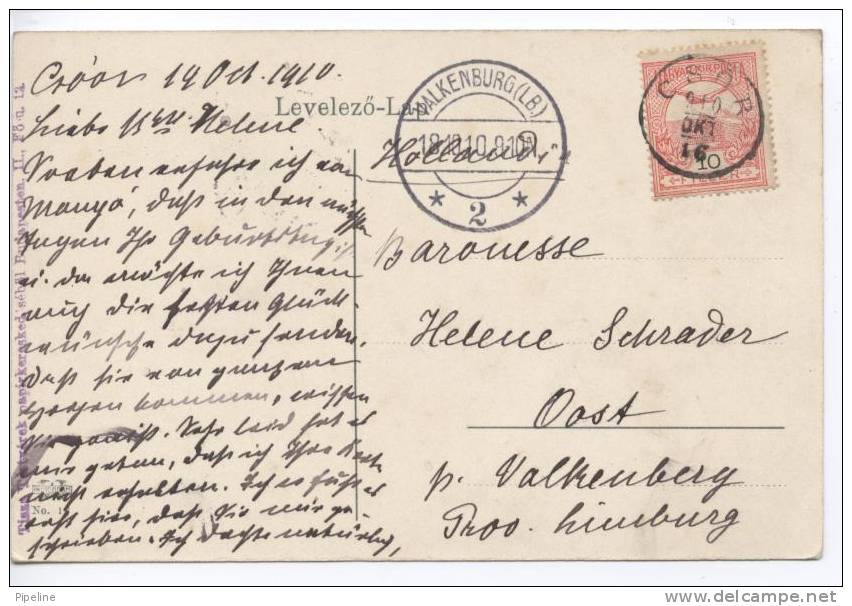 Hungary Postcard Budapest Hunyadi And Mathias Church CSOR 16-10-1910 - Hungary