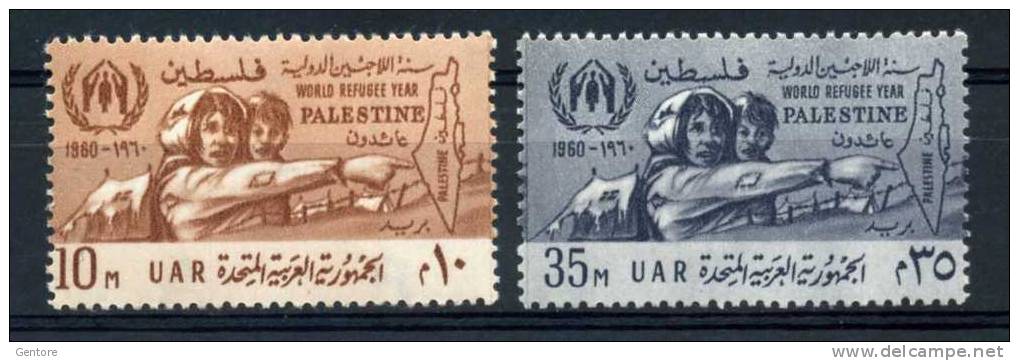 PALESTINE 1960  World Refugee  Yvert Cat. N° 76/77  Absolutely Perfect MNH** - Palestine