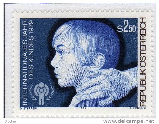 Gedenkblatt Zum Kinder-Jahr Austria 1597 **, O Plus GBl. 2€ Schützende Hand Der Mutter UNO Jahr Des Kindes 1979 UNICEF - Lettres & Documents
