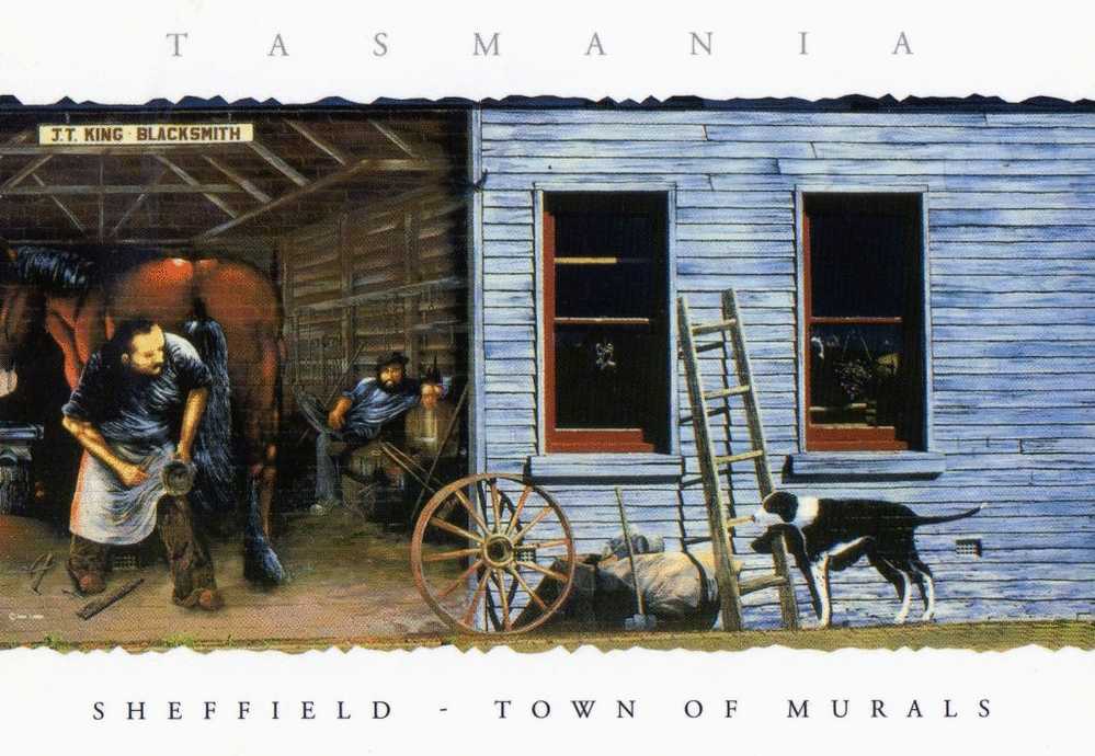 Australia Tasmania Sheffield Town Of Murals - Blacksmith's Shop Unused - Andere & Zonder Classificatie