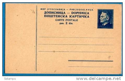 A-156  JUGOSLAVIA JUGOSLAWIEN  TITO   POSTAL CARD - Postal Stationery