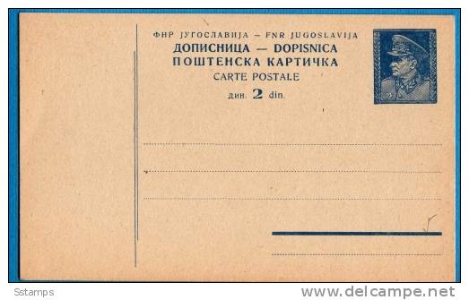 A-156  JUGOSLAVIA JUGOSLAWIEN  TITO POSTAL CARD - Postal Stationery