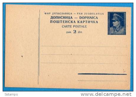 A-156  JUGOSLAVIA JUGOSLAWIEN  TITO POSTAL CARD - Postal Stationery