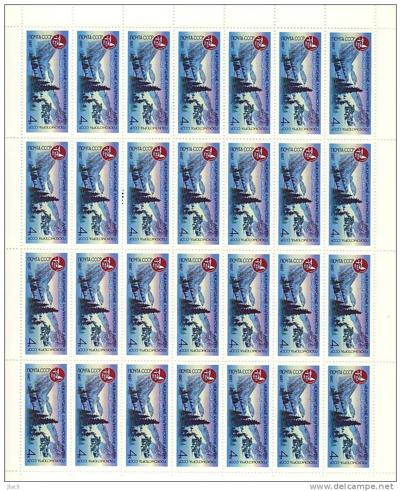 FC5383-86 - RARE - URSS 1987 - La Belle SERIE Complète De 4 FEUILLES Entières Neuves** De 28 TIMBRES N° 5383 à 5386 (YT) - Feuilles Complètes