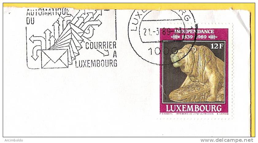 Flamme : Tri Automatique Du Courrier à Luxembourg (1989) - Machines à Affranchir (EMA)