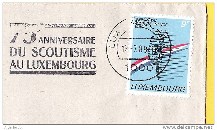 Flamme : 75°anniversaire Du Scoutisme Au Luxembourg (1989) - Macchine Per Obliterare (EMA)