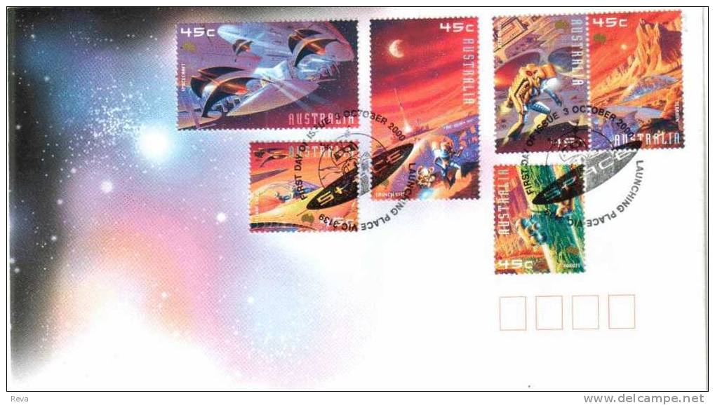 AUSTRALIA FDC SPACE EXPLORATION  SET OF 6 STAMPS  DATED 03-10-2000 CTO SG? READ DESCRIPTION !! - Covers & Documents