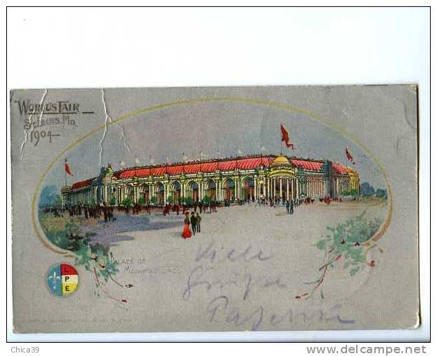 015279  CPA  -  WORLD'S FAIR   St Louis . MO  Place Of Manufactures   -  1904  Art Nouveau & Litho - St Louis – Missouri