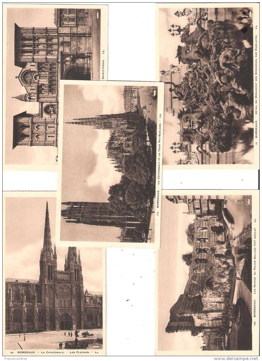 CPA  5 FIVE OLD FRANCE POSTCARDS BORDEAUX MORE FRANCE LISTED @1 EURO OR LESS - Bordeaux