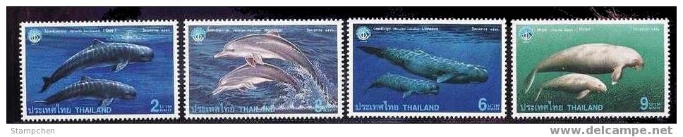 1998 Thailand UNESCO Ocean Year Stamps Dolphin Whale - Dolphins