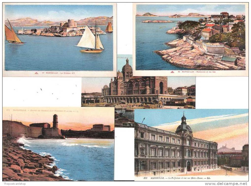 CPA  5 FIVE CINQUE OLD FRANCE POSTCARDS OF Marseille MORE FRANCE LISTED @1 EURO OR LESS - Non Classés