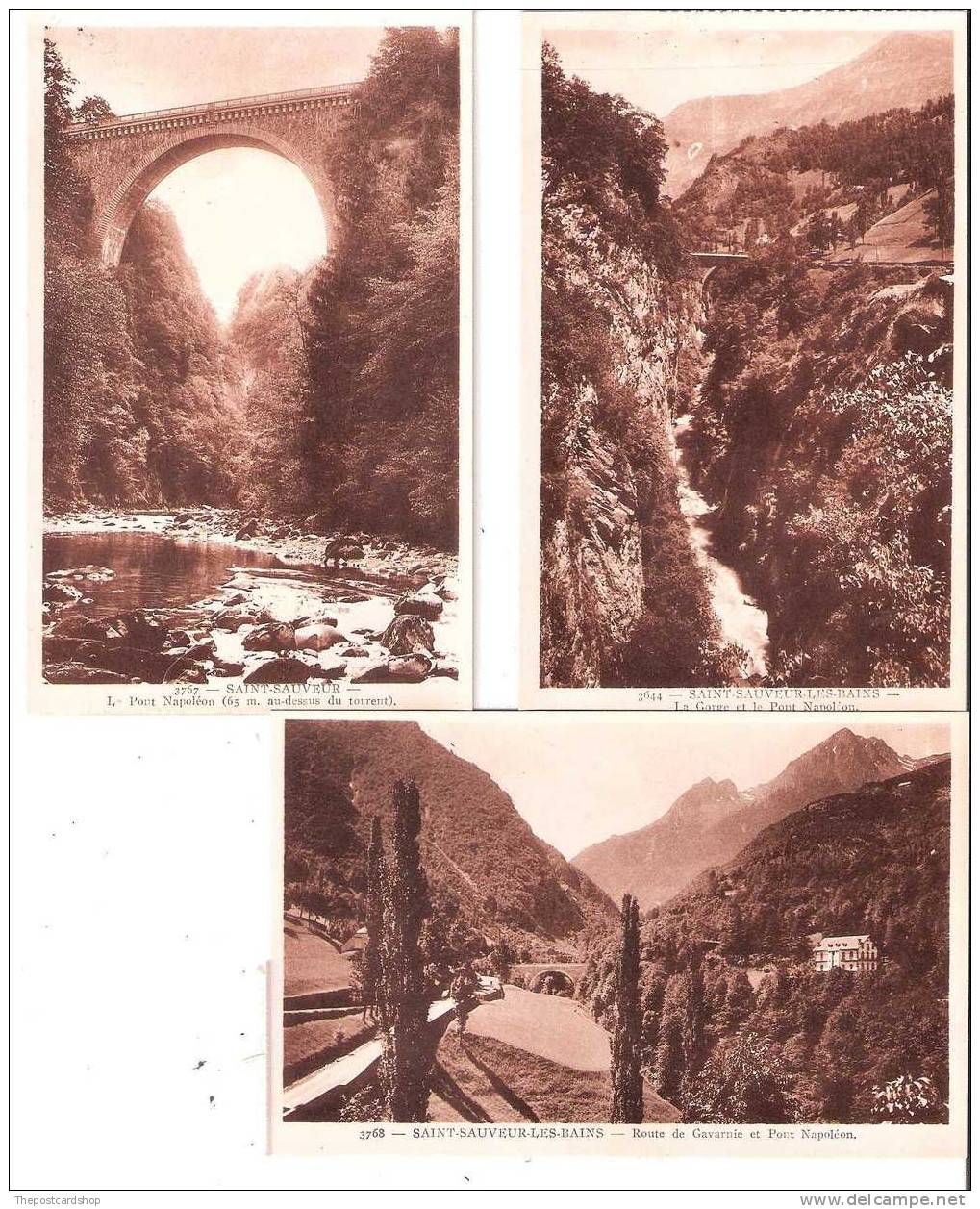 CPA 3 OLD FRANCE POSTCARDS OF SAINT SAUVEUR LES BAINS GAVARNIE NR NICE MORE FRANCE LISTED @1 EURO OR LESS - Luz Saint Sauveur