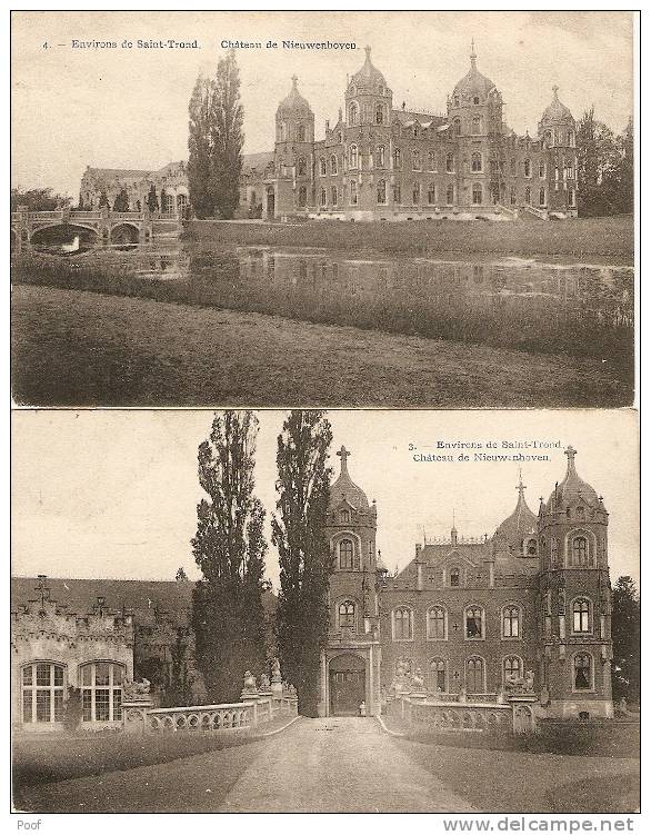 Environs De St-Trond : Kasteel Van Nieuwenhoven ---1912----2 Kaarten - Sint-Truiden