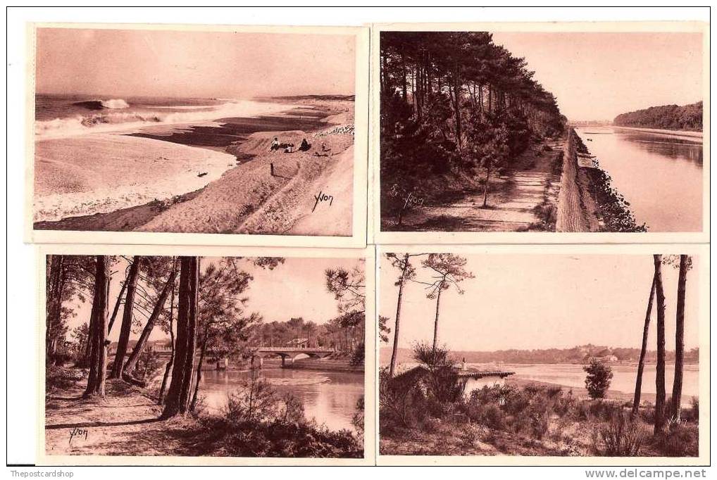 CPA  LOT DE 4 QUATRE OLD HOSSEGOR FRANCE POSTCARDS MORE FRANCE LISTED @1 EURO OR LESS - Hossegor