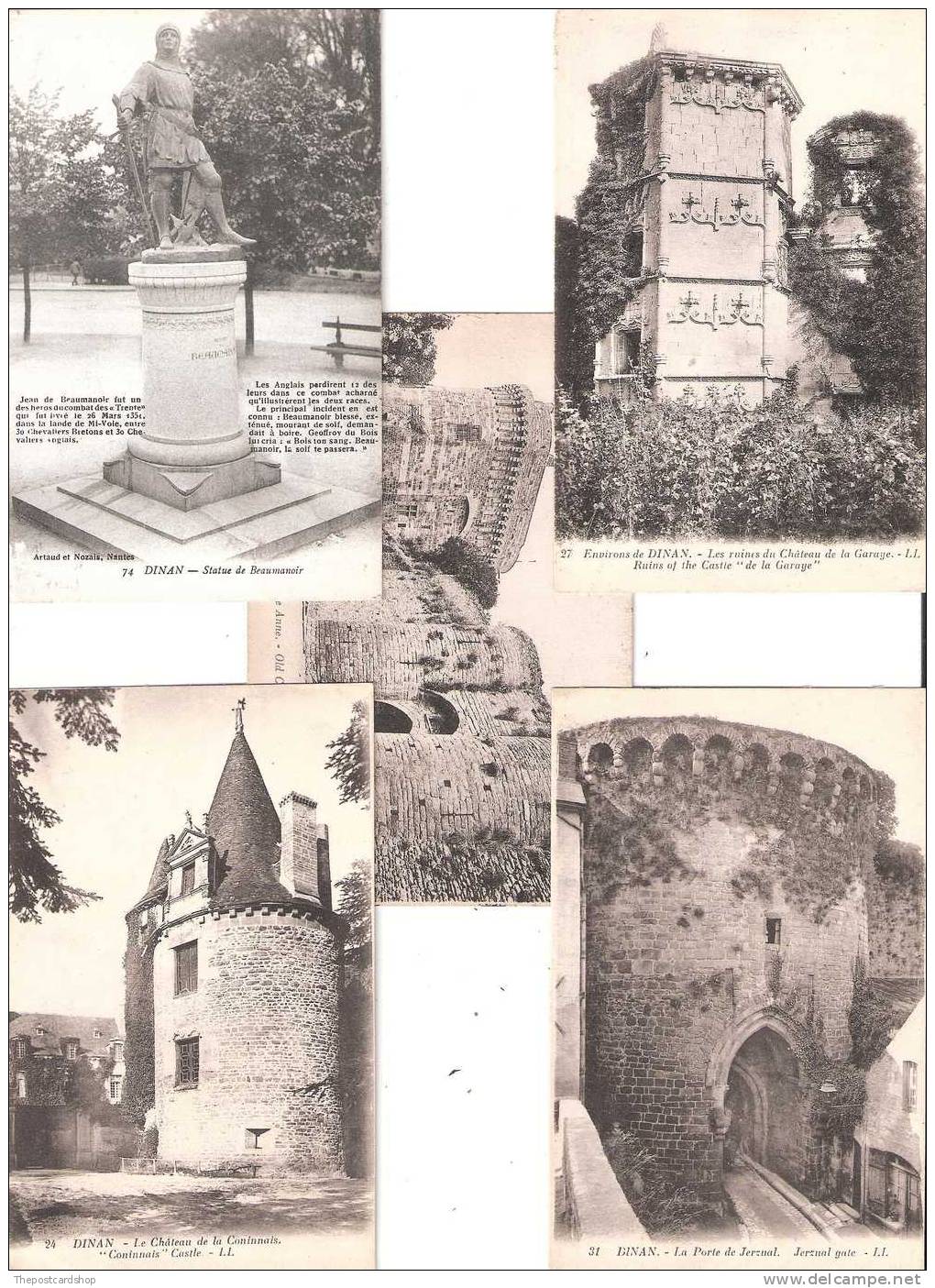 CPA 22 LOT DE 5 CINQUE OLD DINAN FRANCE POSTCARDS MORE FRANCE LISTED @1 EURO OR LESS - Amboise