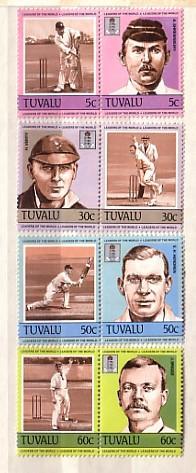 TUVALU 1984  SPORT  8v.- MNH - Cricket