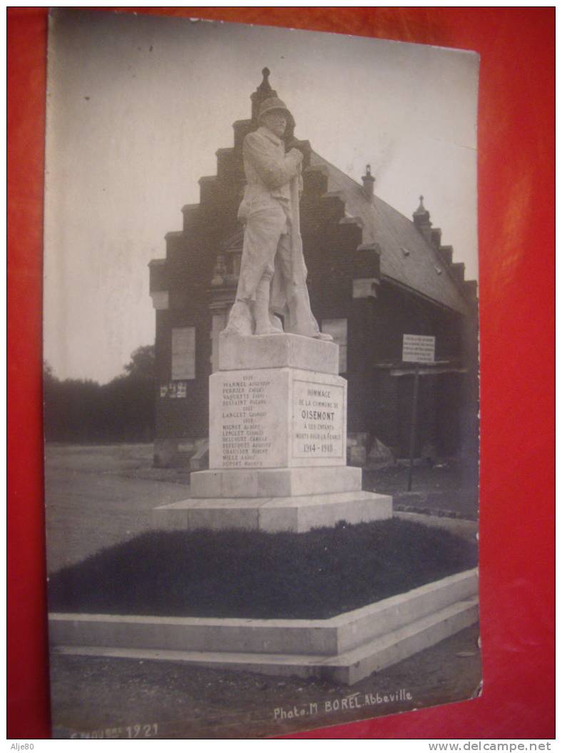 Oisemont Photo Carte Monument Aux Morts - Oisemont