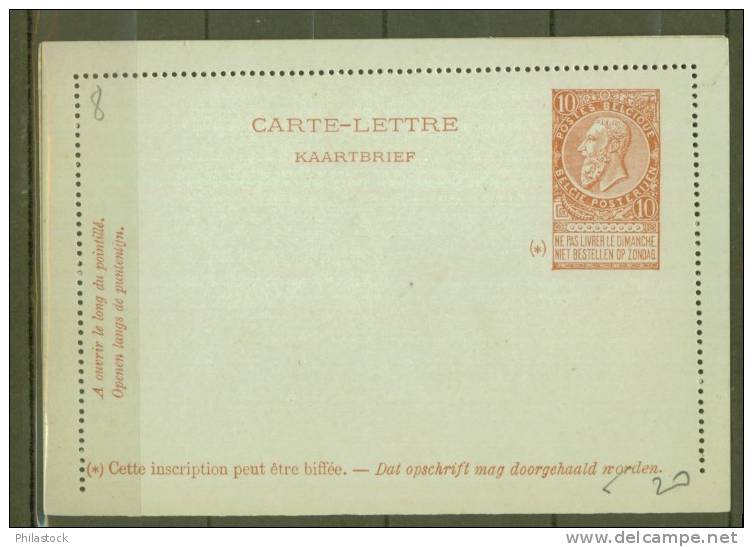 BELGIQUE  Entier Postal  Carte Lettre Neuve - Cartes-lettres