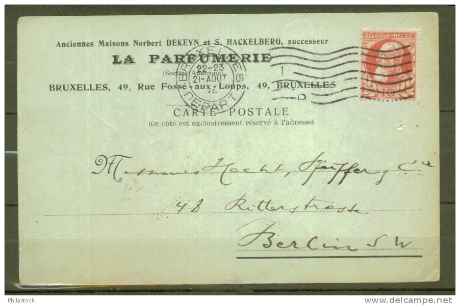 BELGIQUE  Carte Postal  Publicitaire 1905 Obl. - Andere & Zonder Classificatie