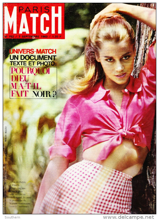 Paris Match 752 7/9/1963 Fonda Diem Fidel Castro Lincoln Bidart Baudouin Halliday - People