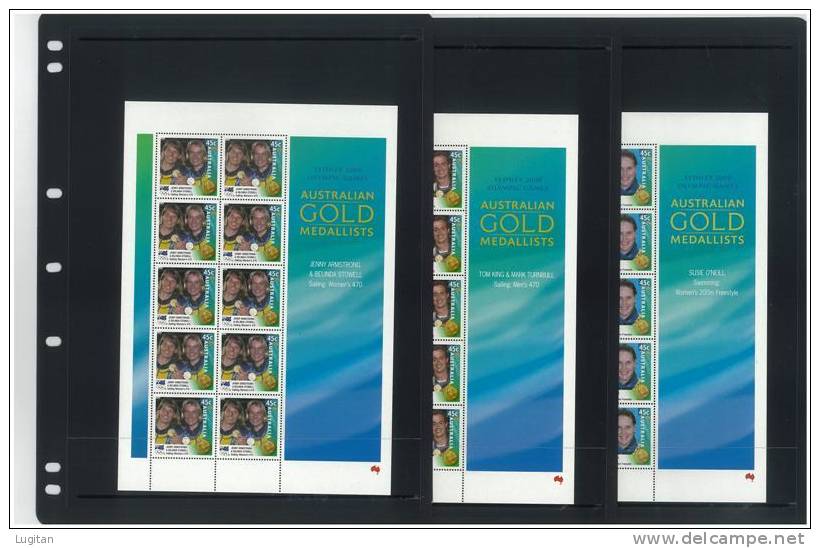 Filatelia -  AUSTRALIA - SYDNEY 2000 OLYMPIC GAMES - GOLD MEDALLISTS - STAMP ALBUM - MEDAGLIE OLIMPICHE - Blocs - Feuillets