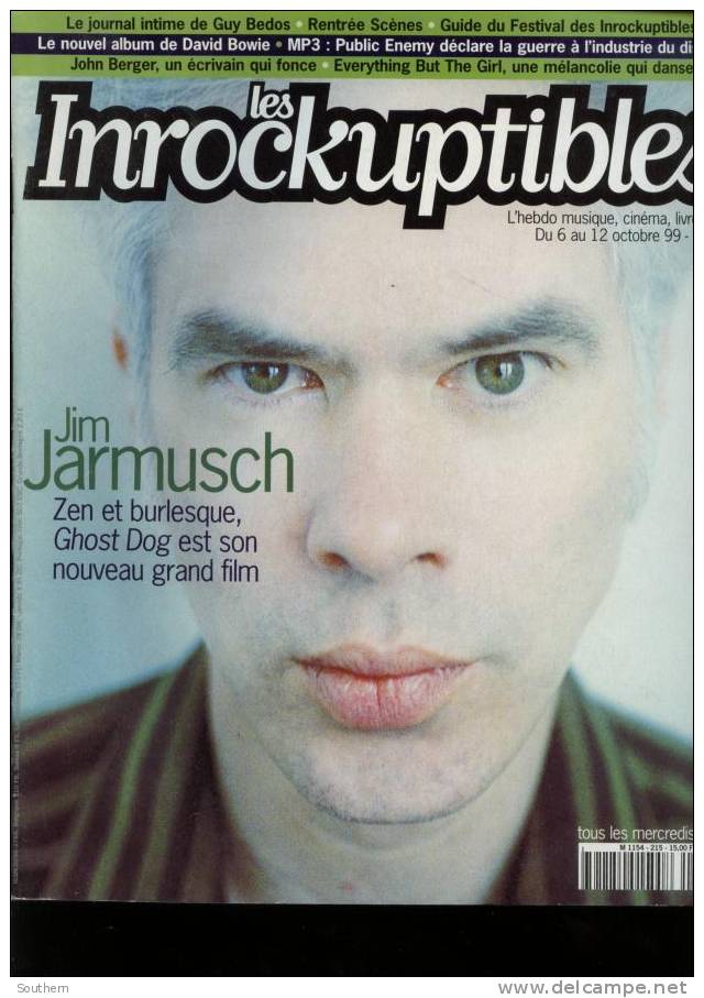 Les Inrockuptibles 215 6/10/99 Jarmusch Public Ennemy Everything But The Girl John Berger Bellochio Dyonisos Barker - Muziek