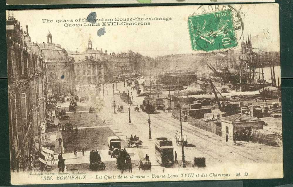 Bordeaux - Les Quais De La Douane - Bourse Louis XVIII Et Ds Chartrons Dz142 - Bordeaux