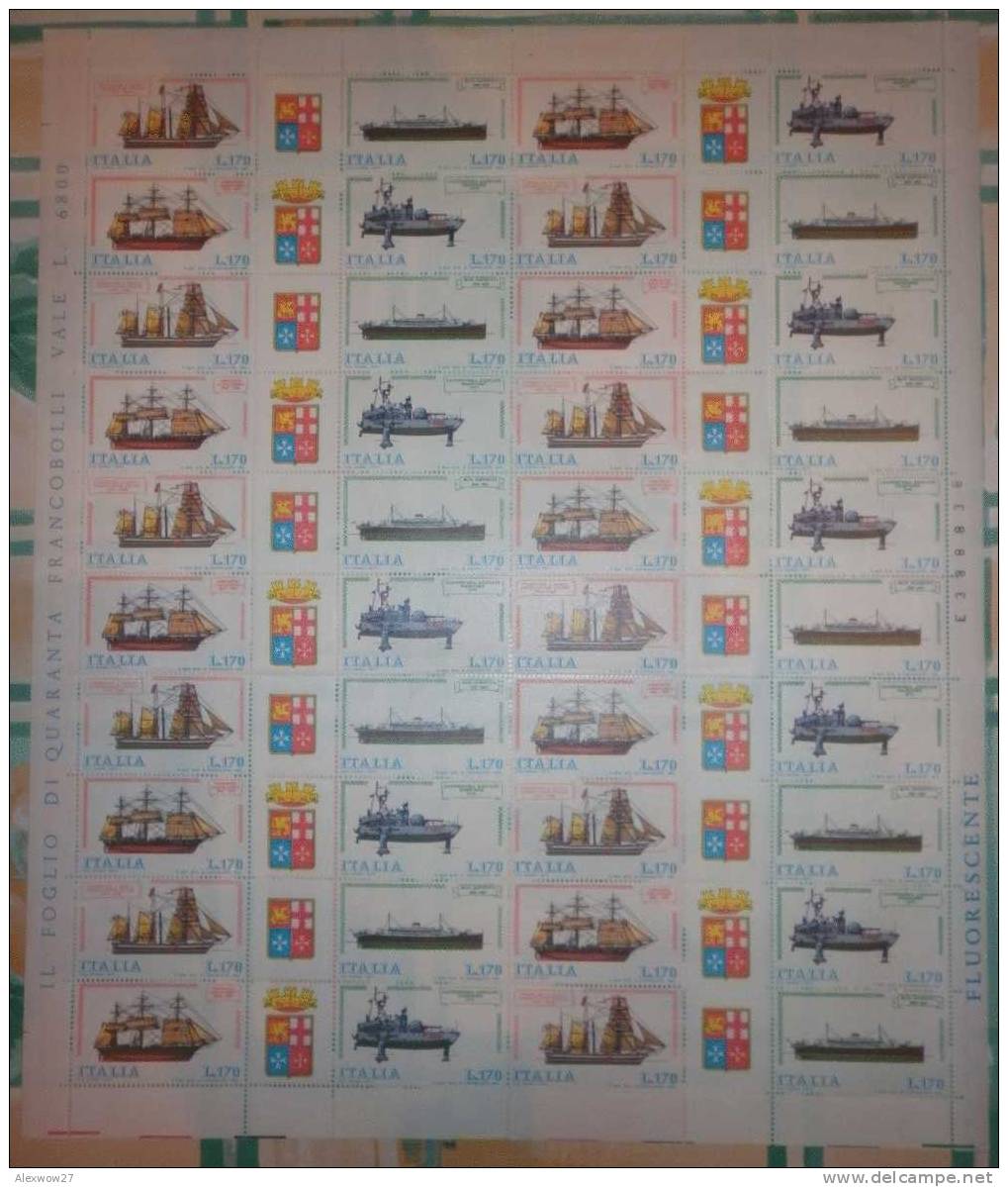 ITALIA / ITALY  1977 -- NAVI FOGLI INTERO -- ** MNH / VF - Hojas Completas