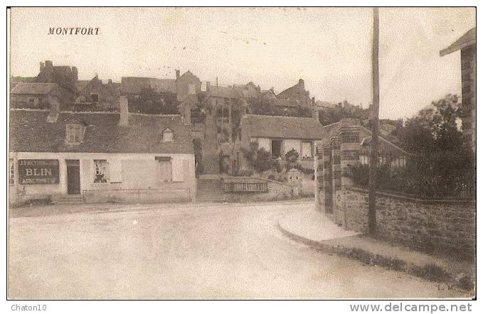 MONTFORT - "Au Retour De La Gare BLIN, Aubergiste" En Gros Plan - Montfort Le Gesnois