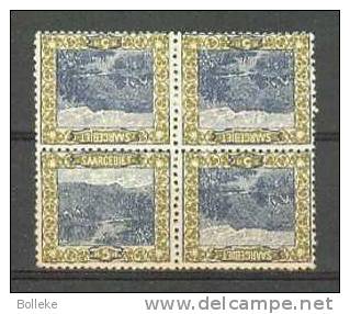 Sarre  -  Yvert  53  ** - MNH  - Tête Bêche En Bloc De 4 - Nuovi