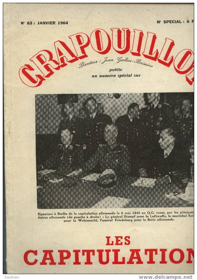 Crapouillot N° 63  Janvier 1964 " Les Capitulations " - Humour