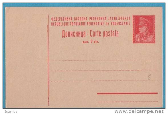 A-160  JUGOSLAVIA JUGOSLAVIJA JUGOSLAWIEN  POSTAL CARD TITO - Interi Postali