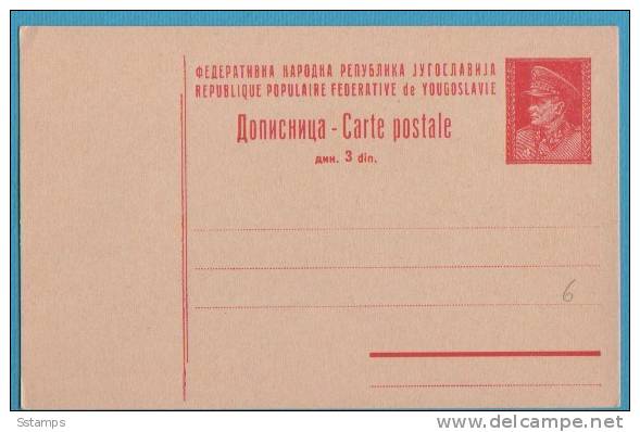 A-160  JUGOSLAVIA JUGOSLAVIJA JUGOSLAWIEN  POSTAL CARD TITO - Postal Stationery