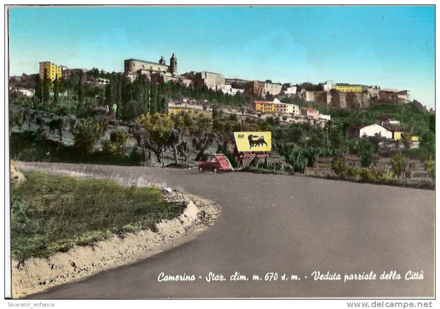 CP Camerino Veduta  Parziale Della Cita Pub Publicité AGIP Marche Macerata Italie - Macerata