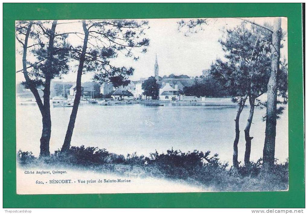 CPA 29 FINISTERE BENODET VUE PRISE DE SAINTE MARINE MORE FRANCE LISTED @ 1 EURO OR LESS - Bénodet