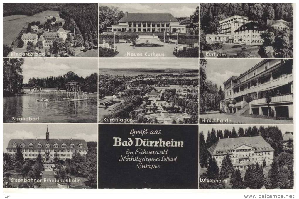 BAD DÜRRHEIM - Mehrbildkarte M. Eisenbahner Erholungsheim, Kurheim .... Ge. 1964 - Bad Duerrheim