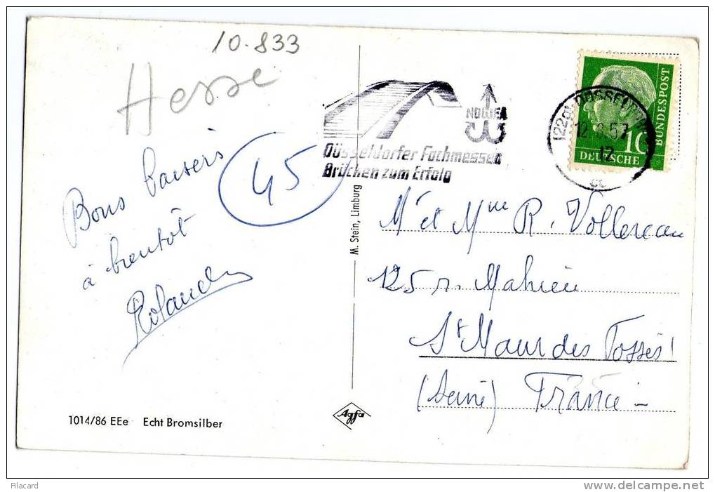 10833   Germania  Limburg  A. D.  Lahn  VG  1957 - Limburg