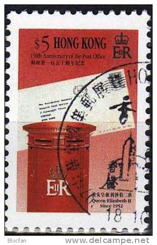 Post-Box Historie der Post 1997 Hongkong 819, Block 55 ** plus o 22€ stamp on stamp Queen Elisabeth II. sheet HONG KONG