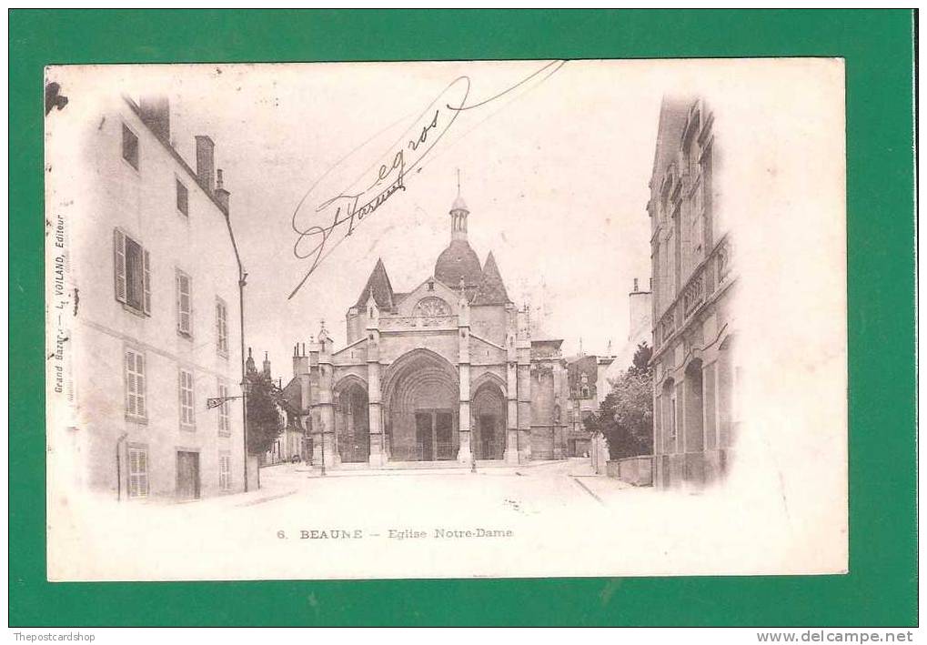 CPA 21 BEAUNE EGLISE NOTRE-DAME DOS NON DIVISE MORE FRANCE LISTED @ 1 EURO OR LESS - Beaune