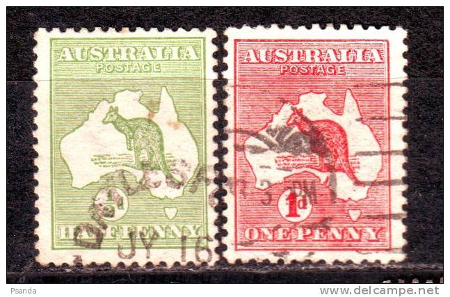 Australia 1913 SC#  A1  1,2 - Oblitérés