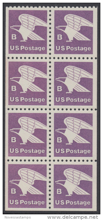 !a! USA Sc# 1819a MNH BOOKLET-PANE(8) - B And Eagle - 2. 1941-80