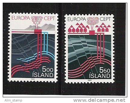 1983 Island  Yv. 551-2**  Mi. 598-9  MNH Europa - 1983