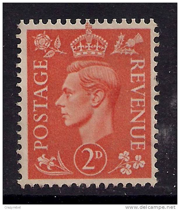 GB 1941 KGV1 ORANGE 2d UNUSED SG 488 NO GUM (643) - Unused Stamps