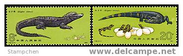 China 1983 T85 Chinese Alligator Stamps Crocodile Amphibian Fauna Egg - Neufs