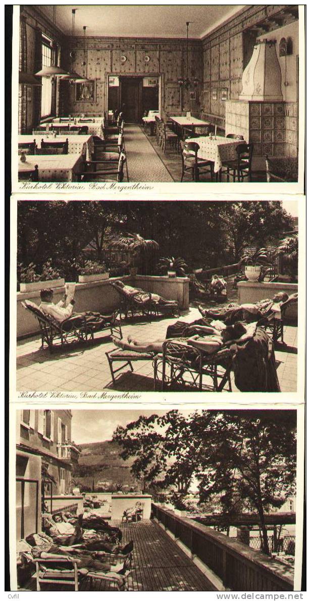 GERMANY - EIGHT POSTAL CARDS  - THE KURHOTEL VIKTORIA - Bad Mergentheim