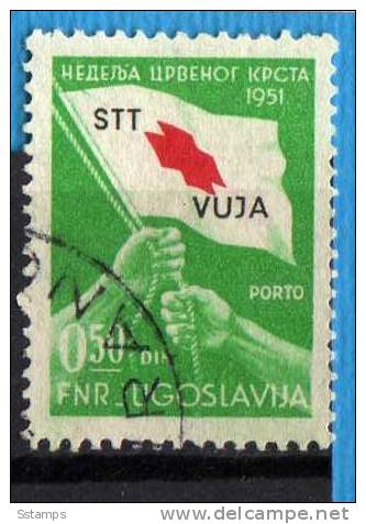 JUGOSLAVIA ITALIA TRIESTE B SLOVENIA CROCE ROSSA RED CROSS USATO CANCELLED - GARANZIA - Used