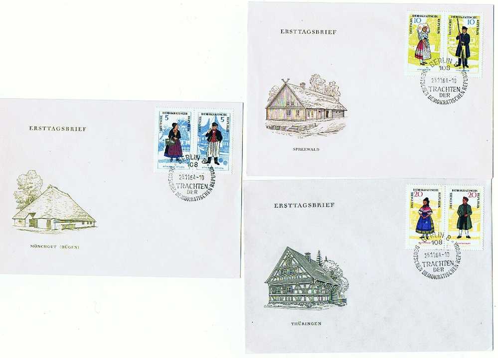 1964  Trachten  Komplete  Satz  Mi Nr 1074-1079 FDC - Covers & Documents